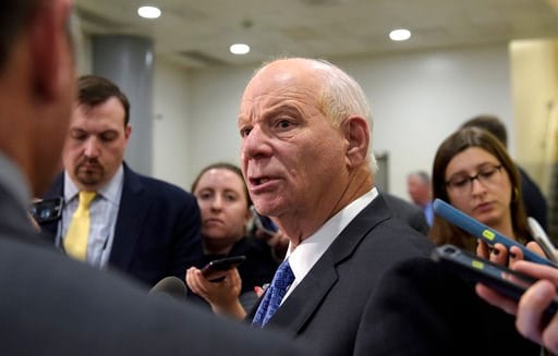 (AP Photo/Susan Walsh, File). In this April 7, 2017, file photo, Sen. Ben Cardin, D-Md., speaks to reporters on Capitol Hill in Washington.