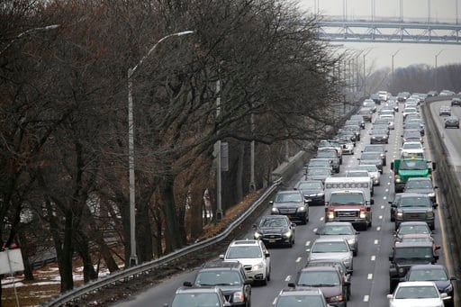(AP Photo/Seth Wenig). In this Jan, 11, 2018 photo, traffic moves slowly toward downtown Manhattan on the West Side Highway in New York. A proposal to make part of Manhattan a toll zone, where drivers would be charged to drive into the most congested n...