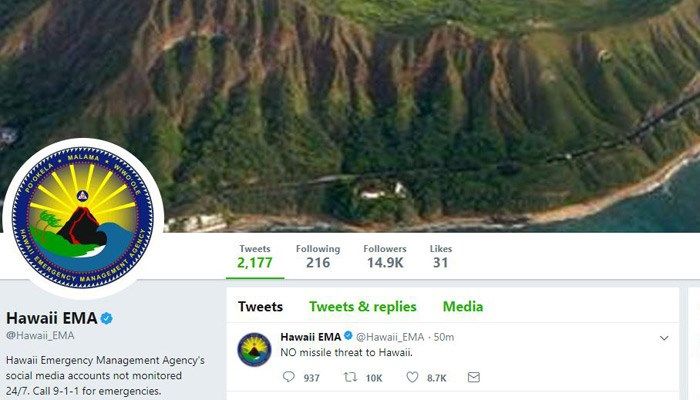 'We made a mistake' Hawaii sends false missile alert