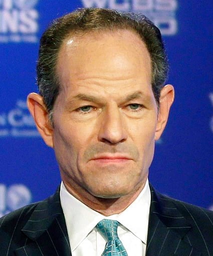 (AP Photo/Frank Franklin II, File). FILE - In this Aug. 22, 2013 file photo, former New York Gov. Eliot Spitzer participates in a primary debate for New York City comptroller in the WCBS-TV studios, in New York. The New York Police Department says dete...