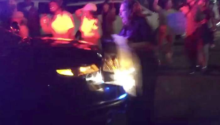 Dashboard video shows Sacramento sheriff's car hit protester