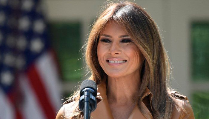 Trump welcomes wife home in tweet that misspells her name