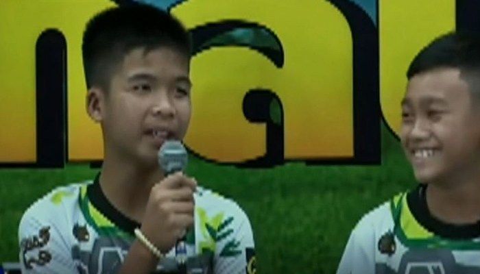 Thai boys recount cave rescue: Voices in dark, then 'hello'