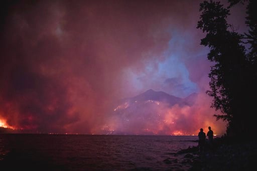 Wildfire moves closer to Glacier National Park's scenic road