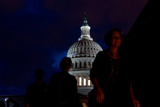 The Latest: Trump heads to golf course during McCain service