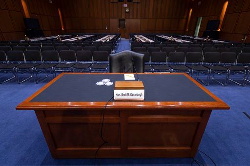 Rancorous, partisan start for Kavanaugh high court hearing